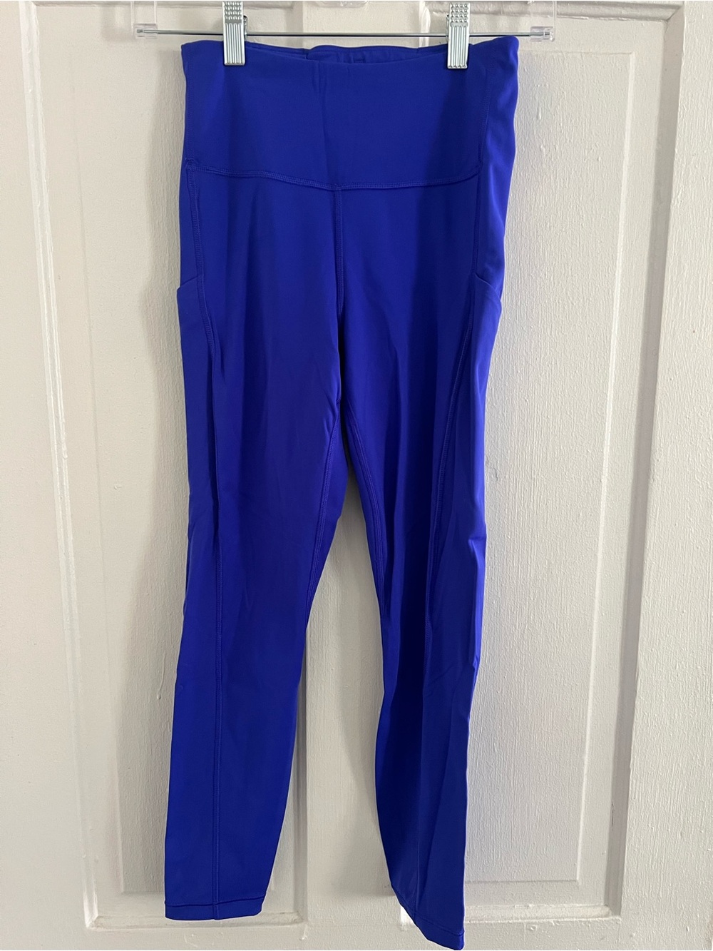 Athleta Royal Blue High-Waist Leggings with Side Pockets
